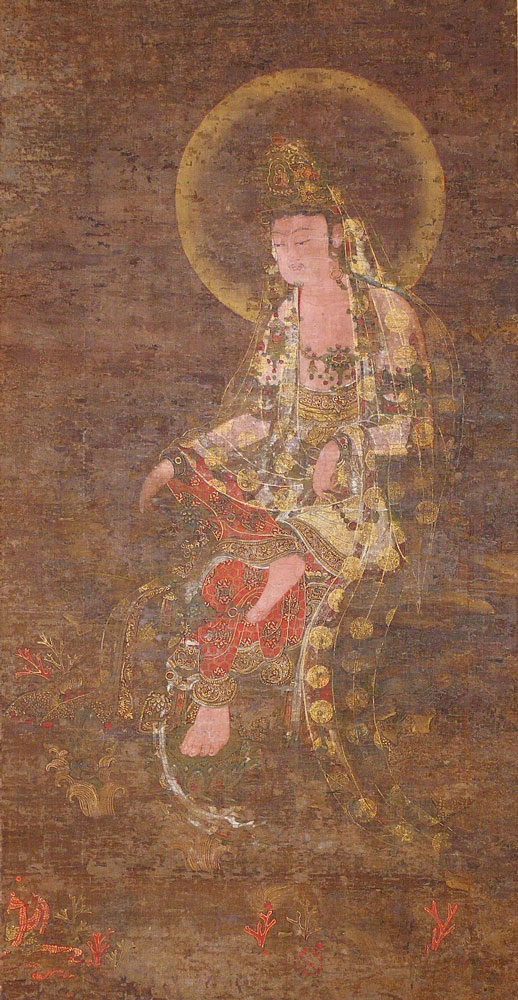 detail of the Water-Moon Avalokiteshvara from the Metropolitan Museum of Art