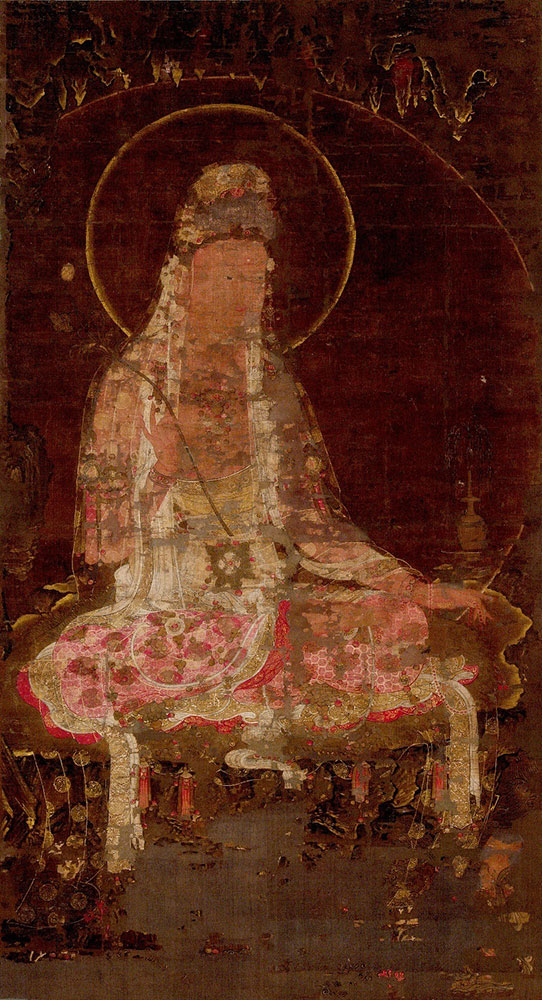 detail of the Water-Moon Avalokiteshvara from the RISD Museum