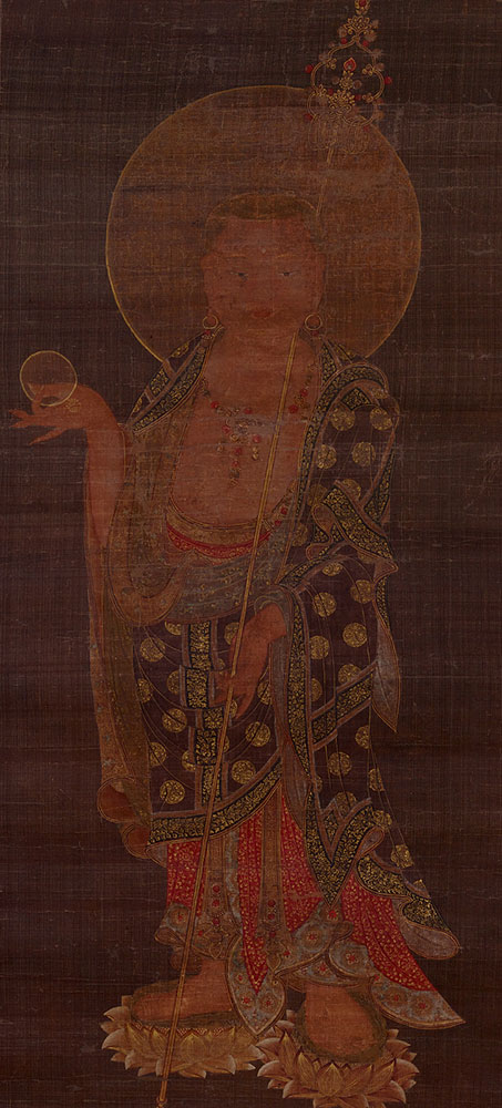 detail of the Bodhisattva Kshitigarbha from the Arthur M. Sackler Gallery of Art