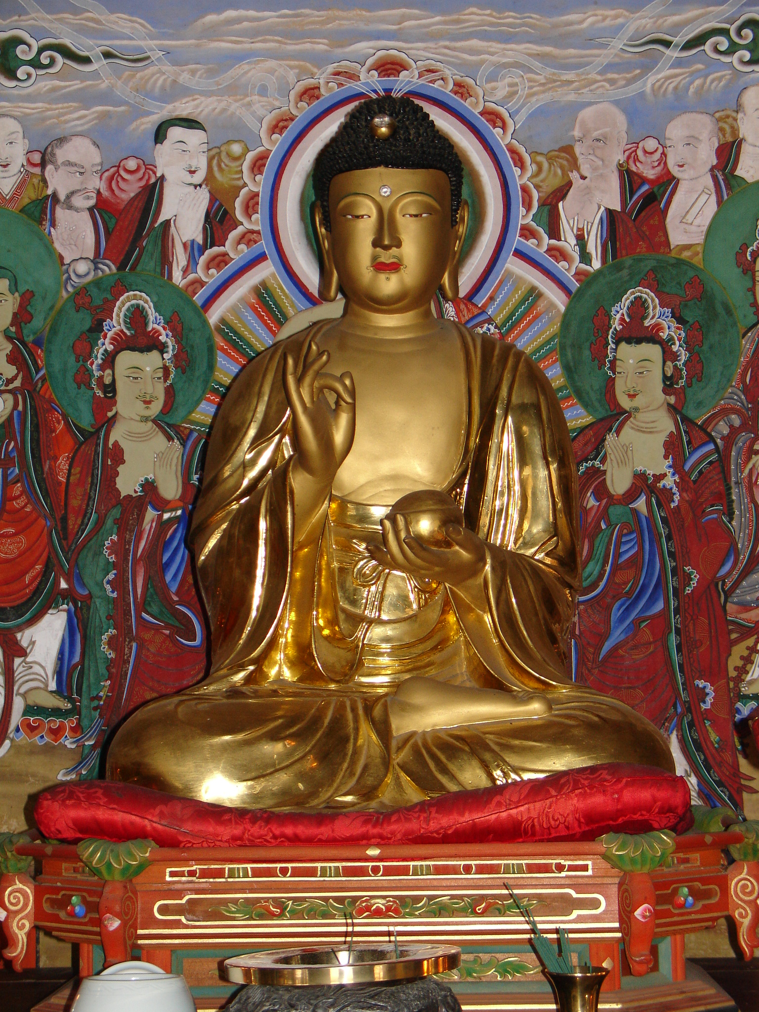 Fig. 4 Seated gilt-bronze Medicine Buddha from Janggoksa, 1346